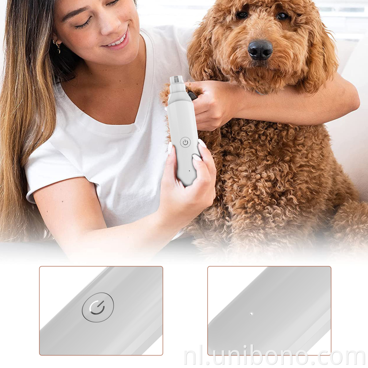 usb rechargeable pet safe dog nail grinder